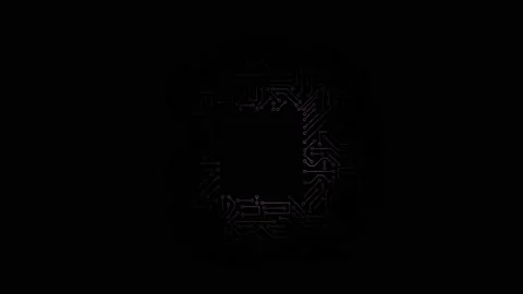 Electrical impulse travels through the circuits of the microcircuit Stock Footage 165280257