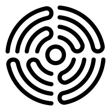 Electrical induction system icon outline vector. Heating vessel Illustrazione stock