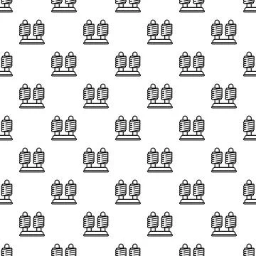 Electrical inductor coil components seamless pattern background Stock Illustration
