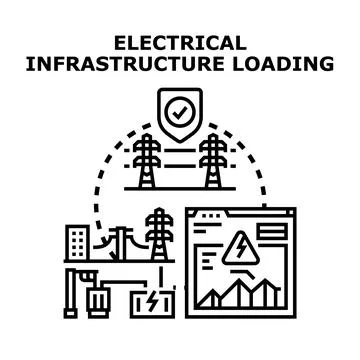 Electrical infrastructure loading and smart energy management イラスト素材