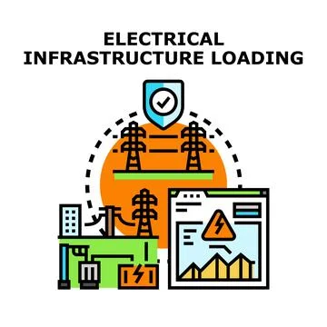 Electrical infrastructure loading and smart energy management Stock Illustration