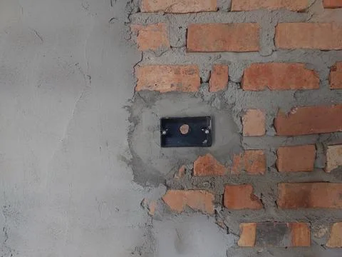 Electrical Installation in a Building Under Construction Stock Photos