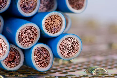 Electrical Installation Copper Cable Stock-Fotos