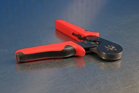 Electrical installation tools for the assembly of electrical equipment. Stock Photos
