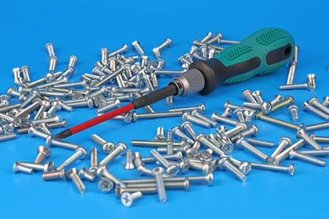 Electrical installation tools for the assembly of electrical equipment. Stock Photos