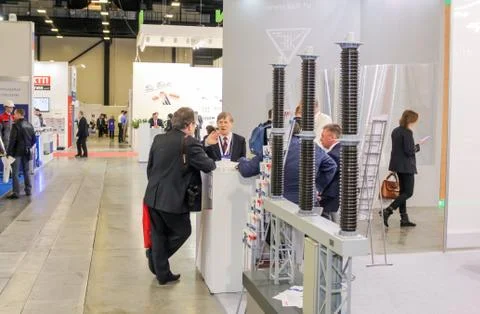 Electrical insulation elements on the stand. 写真素材