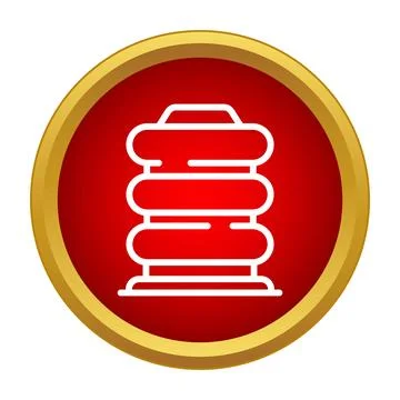 Electrical insulator component providing high voltage isolation icon Stock Illustration