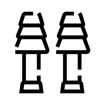 Electrical insulator outline vector icon for design Stock Illustration