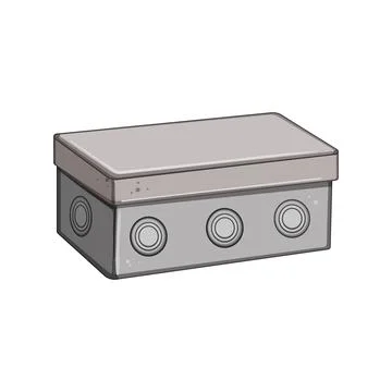 Electrical junction box cartoon vector illustration Illustrazione stock