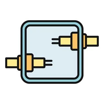 Electrical junction box connecting cables with terminals Stock Illustration