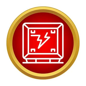 Electrical junction box with high voltage warning icon イラスト素材