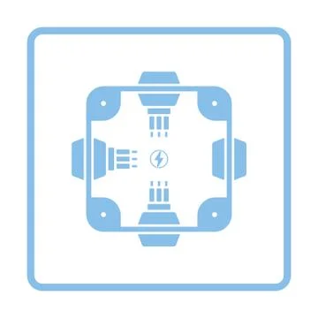 Electrical  junction box icon Stock Illustration