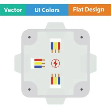 Electrical  junction box icon Stock Illustration