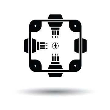 Electrical  junction box icon Stock Illustration