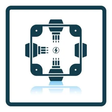 Electrical  junction box icon Stock Illustration
