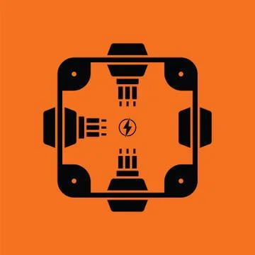 Electrical  junction box icon Stock Illustration