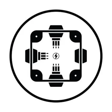 Electrical  junction box icon Stock Illustration