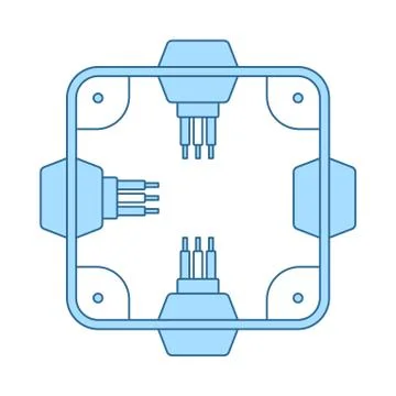 Electrical Junction Box Icon Stock Illustration