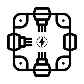 Electrical Junction Box Icon Stock Illustration