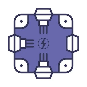 Electrical Junction Box Icon Stock Illustration