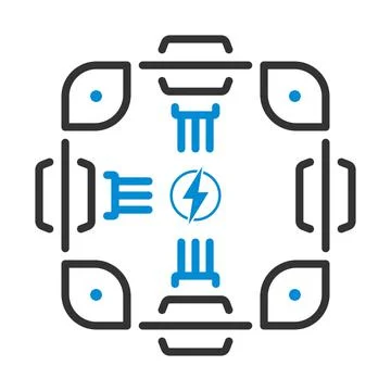Electrical Junction Box Icon Stock Illustration