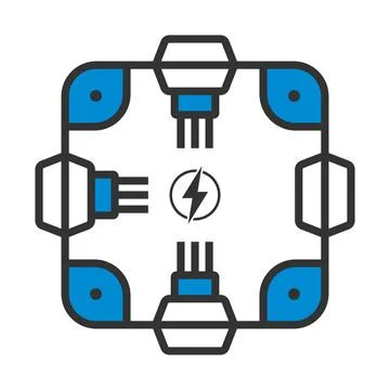 Electrical Junction Box Icon Stock Illustration