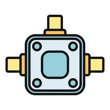 Electrical junction box icon representing wiring connection Illustrazione stock