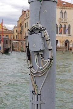 Electrical Junction Pole Venice Stock Photos