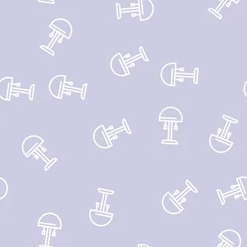 Electrical lamp line vector seamless pattern Stock Illustration