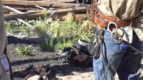 Electrical Linesman Climb Video stock 65878952