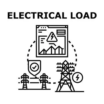 Electrical load distributing energy technology concept Stock Illustration