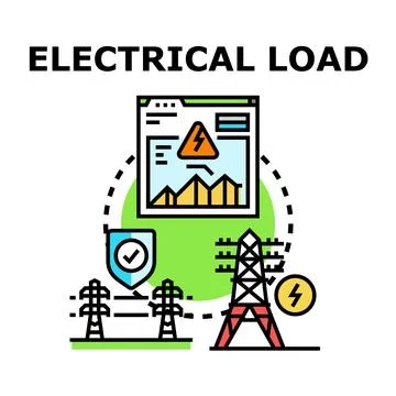 Electrical load distributing energy technology concept Stock Illustration