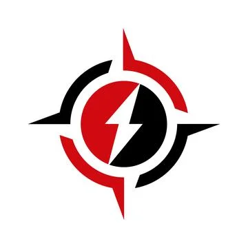 Electrical logo design vector art and illustration Compass Logo Template vector  Stock Illustration