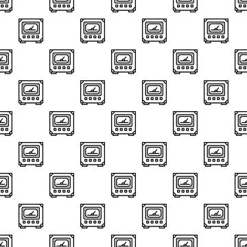 Electrical measurement device seamless pattern for technology background 스톡 일러스트