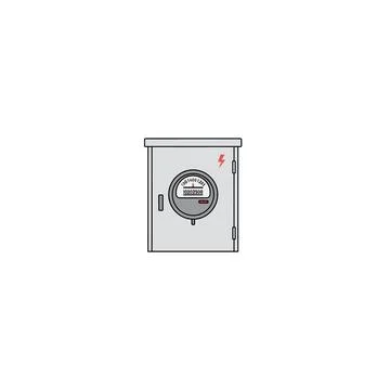 Electrical meter box icon Stock Illustration