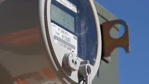Electrical meter Stock Footage 1079935