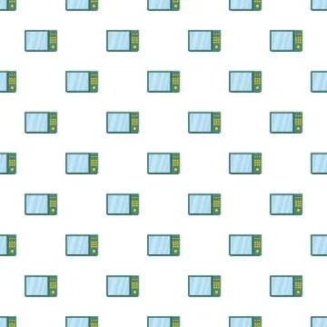 Electrical microwave oven pattern seamless Stock Illustration