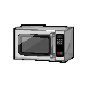 Electrical microwave oven pixel art vector illustration Stock-Illustration