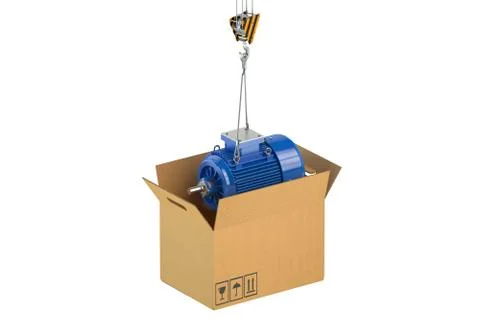 Electrical motor in the box Illustrazione stock