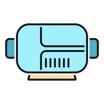 Electrical motor engine industrial equipment flat icon Stock Illustration