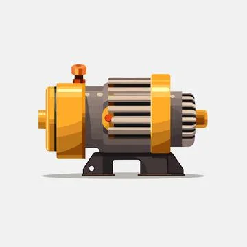 Electrical motor vector isolated on white Ilustración de archivo