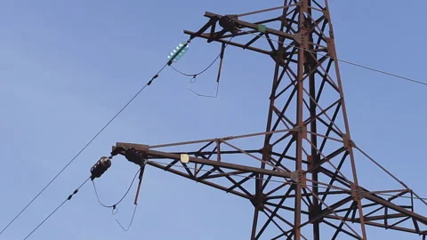 Electrical networks, structures and wires Stock Footage 157976924