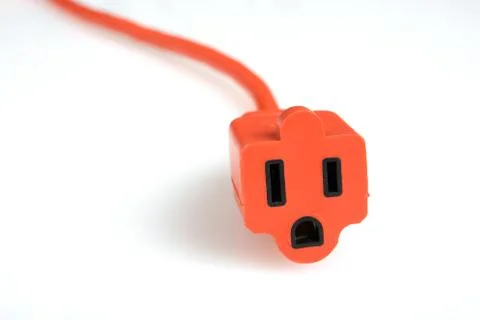 Electrical orange socket Stock Photos