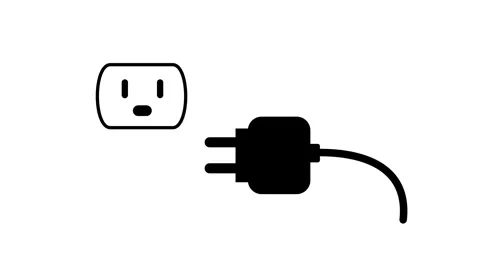 Electrical Outlet and Plug Icon Video stock 340307263