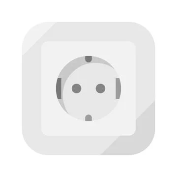 Electrical outlet flat clipart vector illustration Illustrazione stock