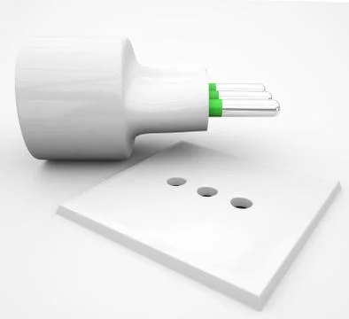 Electrical outlet in a horizontal position Stock Illustration