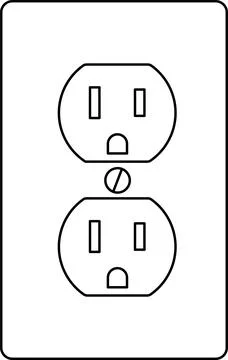 Electrical outlet icon. Stock Illustration