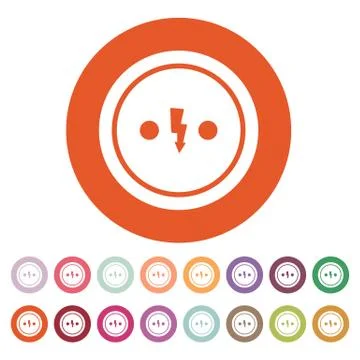 The Electrical Outlet icon. Socket symbol. Flat Illustrazione stock