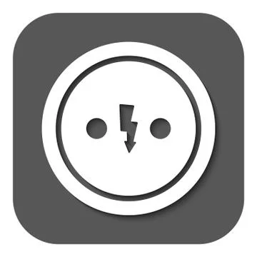 The Electrical Outlet icon. Socket symbol. Flat Stock Illustration