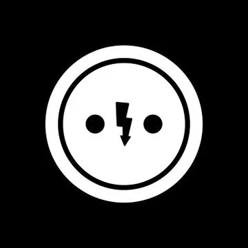 The Electrical Outlet icon. Socket symbol. Flat Stock Illustration